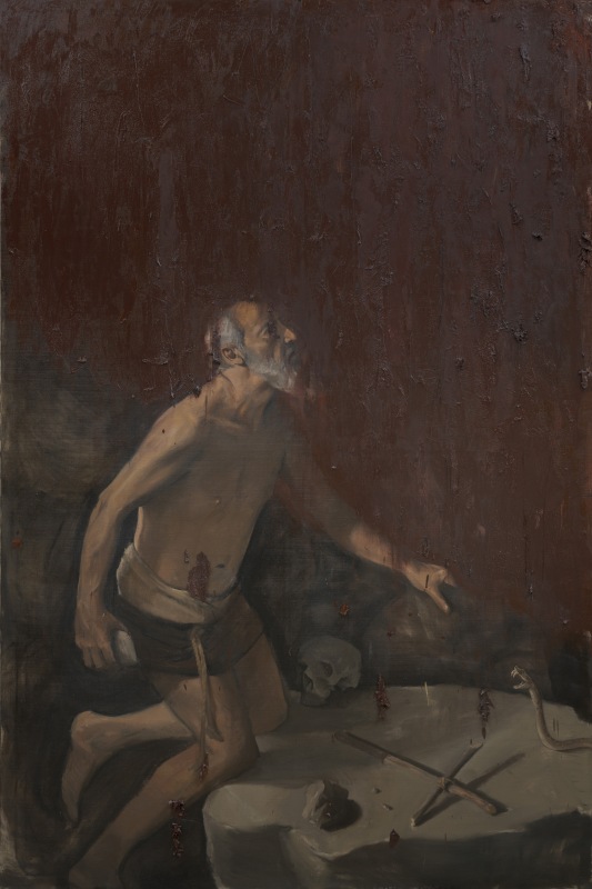 Saint Jerome Oil on canvas 195 x 130 cm 2023