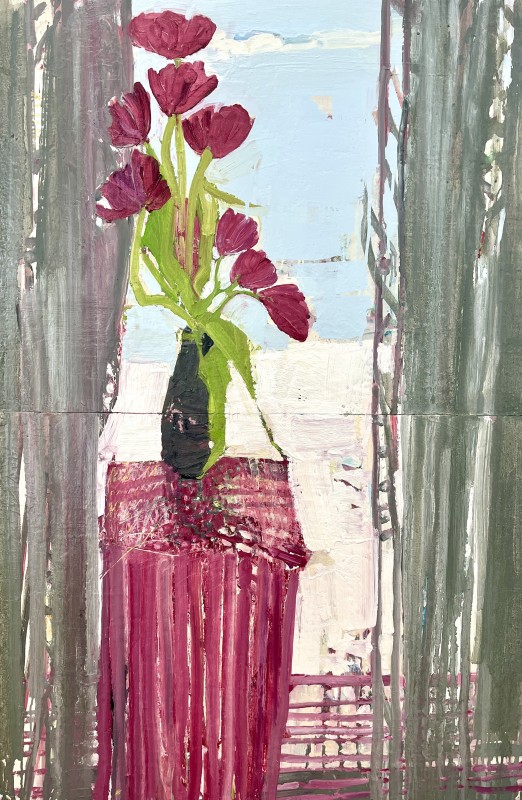 <span class=%22title%22>Crimson Tulip (Pink Studio, Open Door)<span class=%22title_comma%22>, </span></span><span class=%22year%22>2025</span>