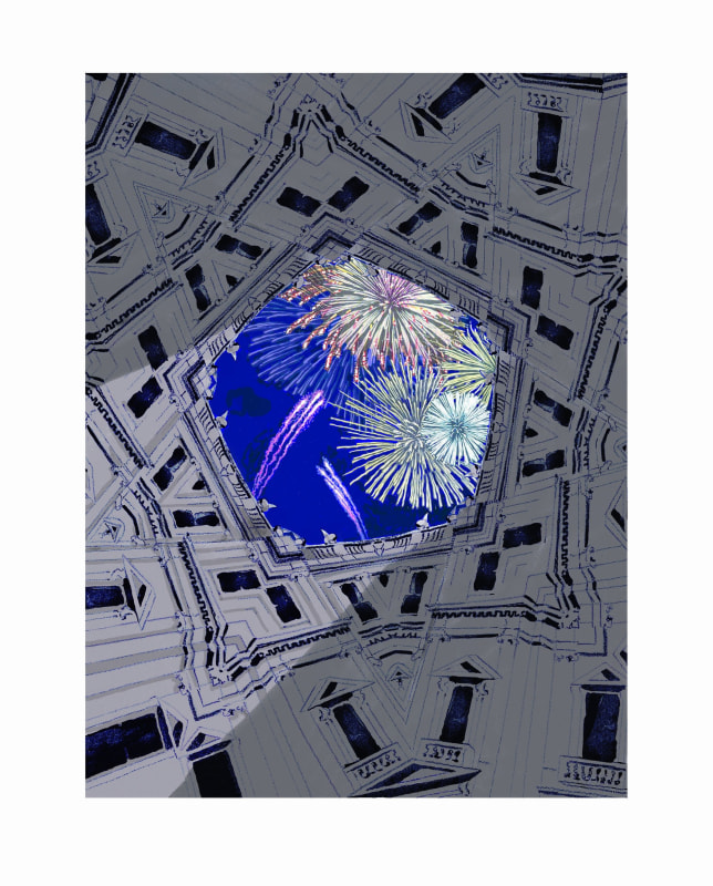 Anne Desmet Sky Window 22: Fireworks