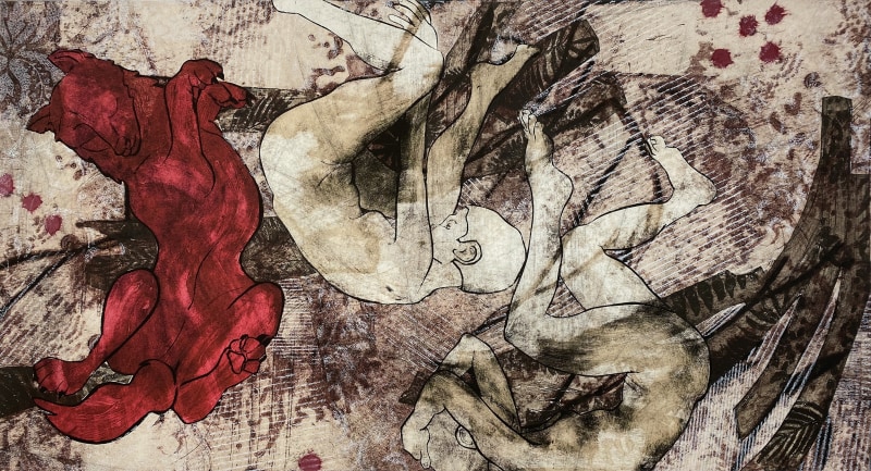 Julie Hoyle Two Women and a Wolf