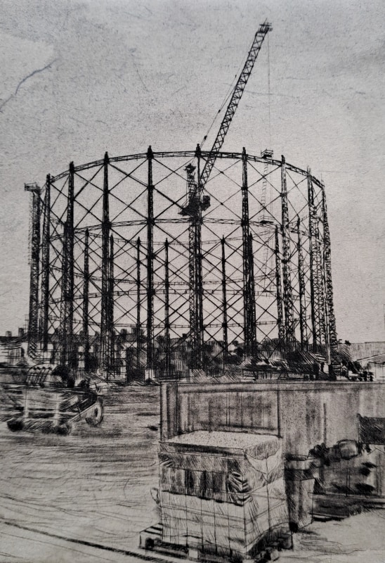 Melanie Bellis RE, Gasometer Construction Site