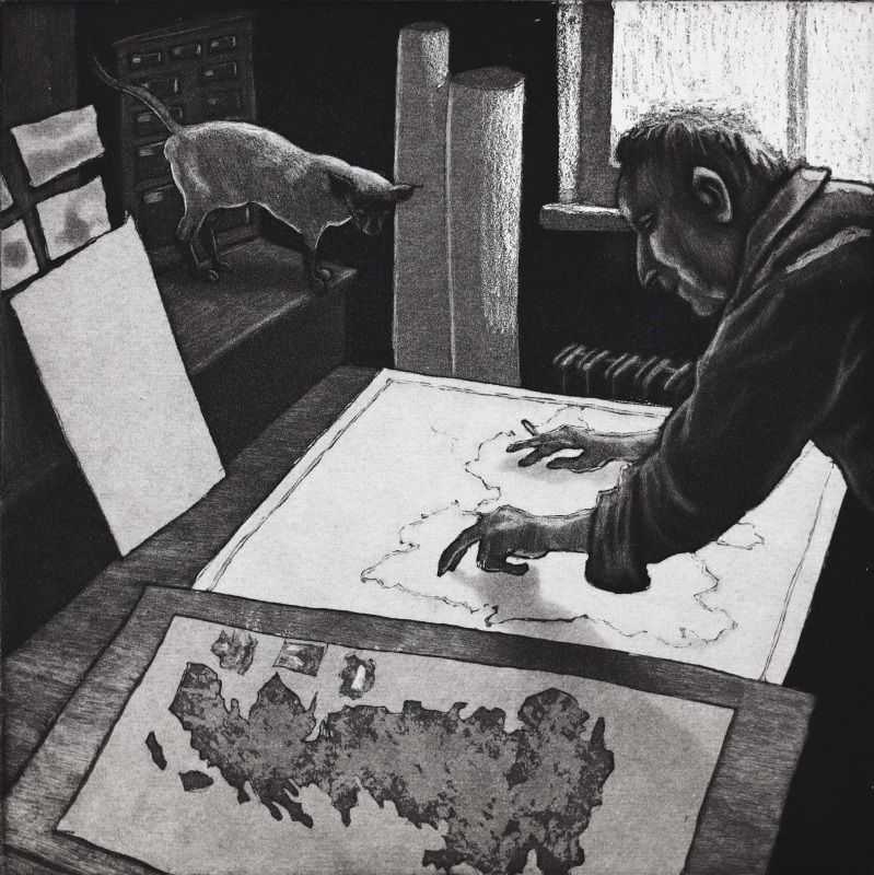 Mychael Barratt PPRE Hon RWS, Norman Ackroyd's Cat