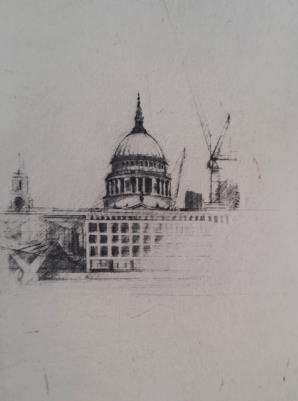 Melanie Bellis RE, St Paul's from the Southbank