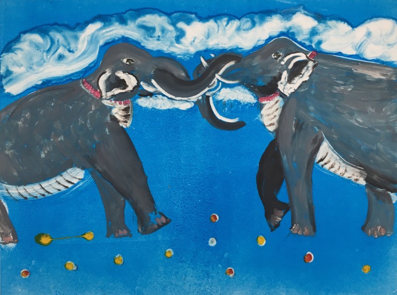 Karen Keogh RE, Angry Elephants