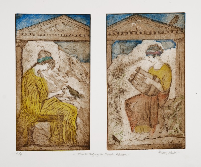 Hilary Adair RE, Muses Playing on Mount Helicon