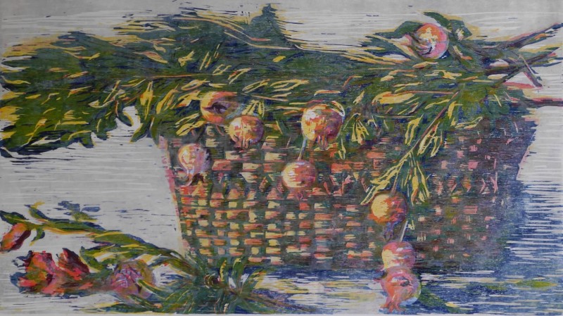 Hilary Daltry RE, Basket of Pomegranates