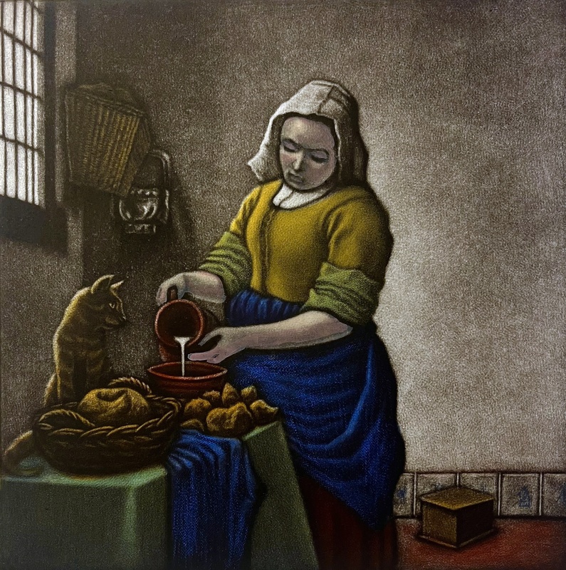 Mychael Barratt PPRE Hon RWS, Vermeer's Cat