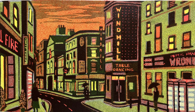 Gail Brodholt RE, A Rainy Night in Soho