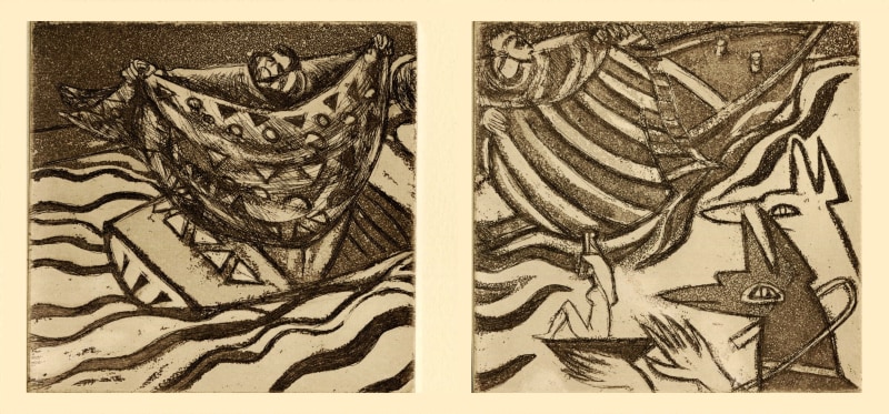 Julia Midgley RWS RE, River Traders - The Nile