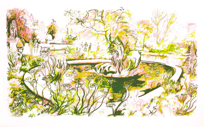 Denise Ballard-Wyllie ARE, Chelsea Physic Garden Pond with Dr Sloane 3
