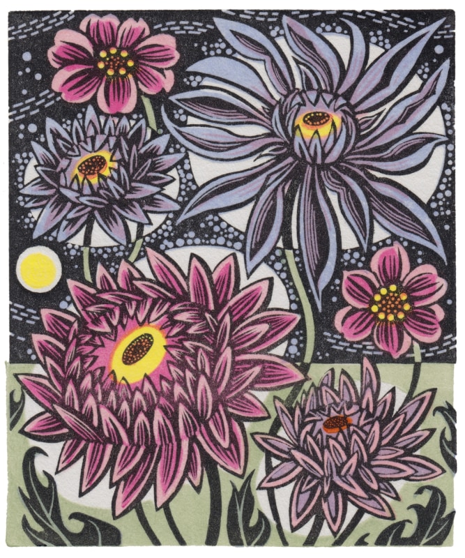 Angie Lewin RWS RE, Night Garden