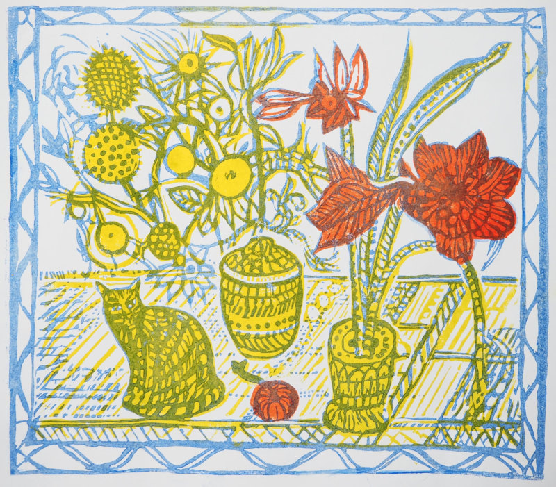 Richard Bawden RWS RE, Apple and Amaryllis