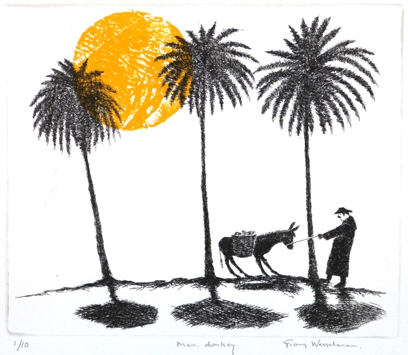 Frans Wesselman RE, Man, Donkey