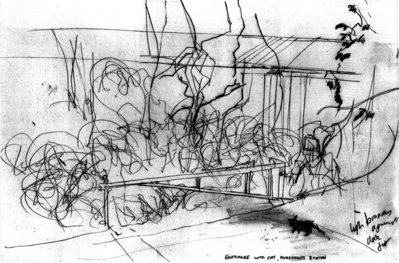 Ros Ford RE, Entrance with Cat, Merchants barton