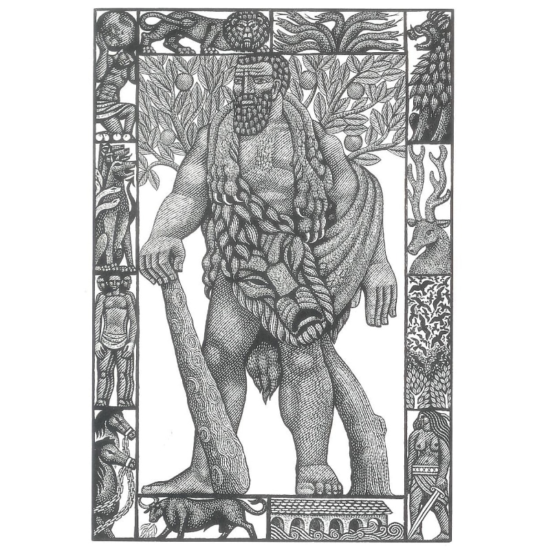 Harry Brockway RE, Hercules, wood engraving