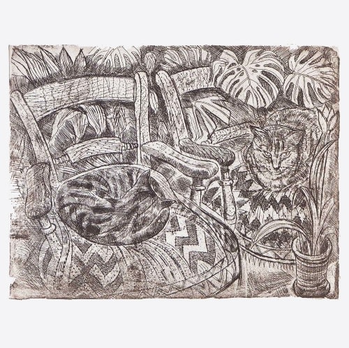 Twins, etching