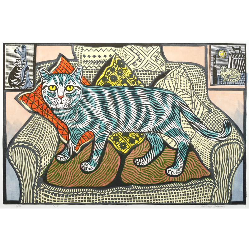 Fizz, linocut