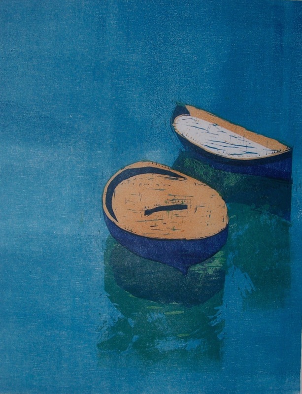Mooring, woodcut