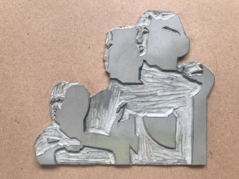 linocut section of Henry Moore sculpture image