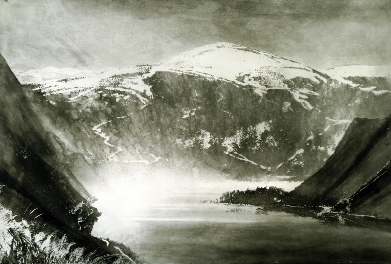 Norman Ackroyd RA Hon RE, Balmoral Forest Loch Muick, etching & aquatint