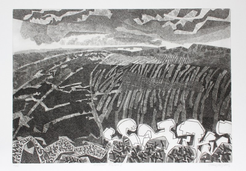 Dorset Fields II, etching