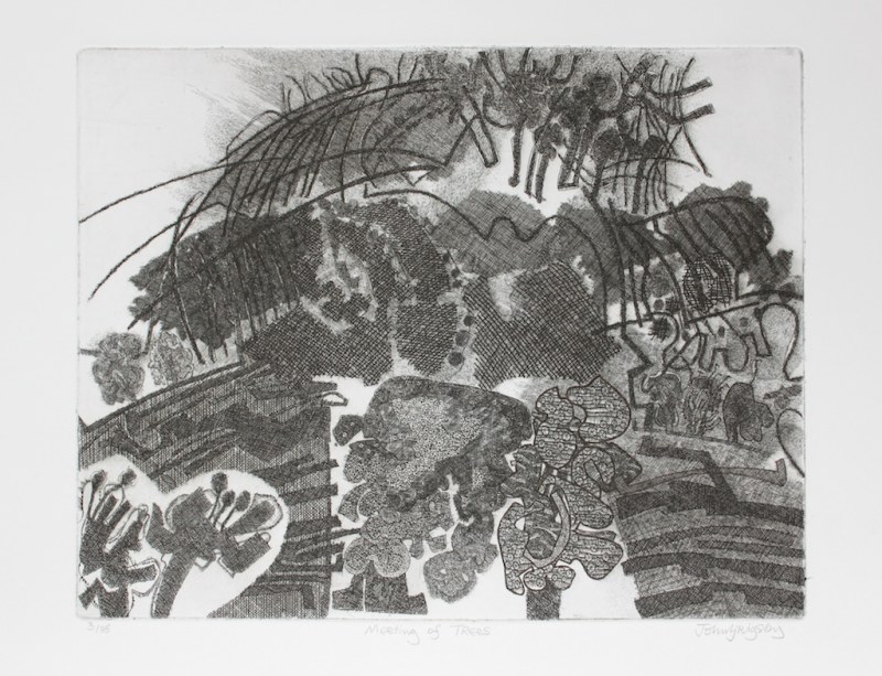 Meeting of Trees, etching
