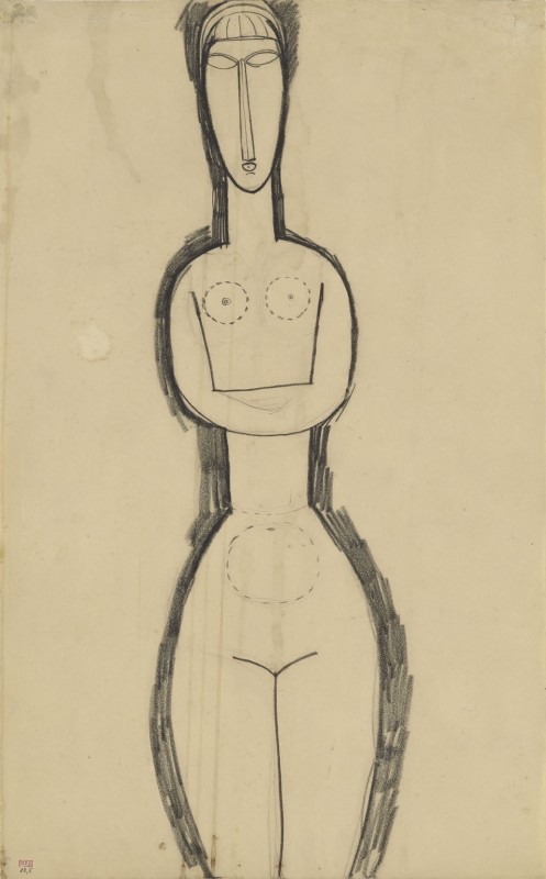 Amedeo Modigliani, 'Study for The Standing Nude Sculpture' c.1911