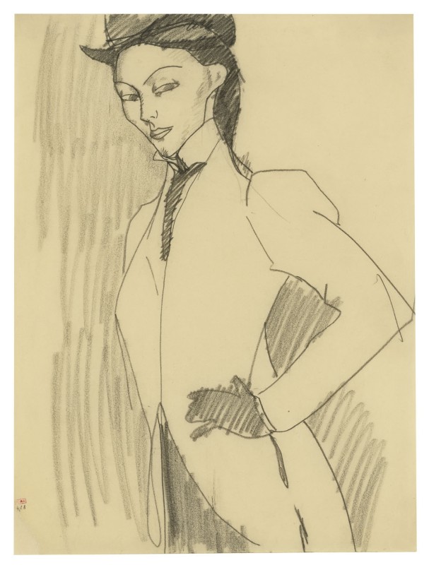 Amedeo Modigliani 'The Final Known Study for L’Amazone' 1909
