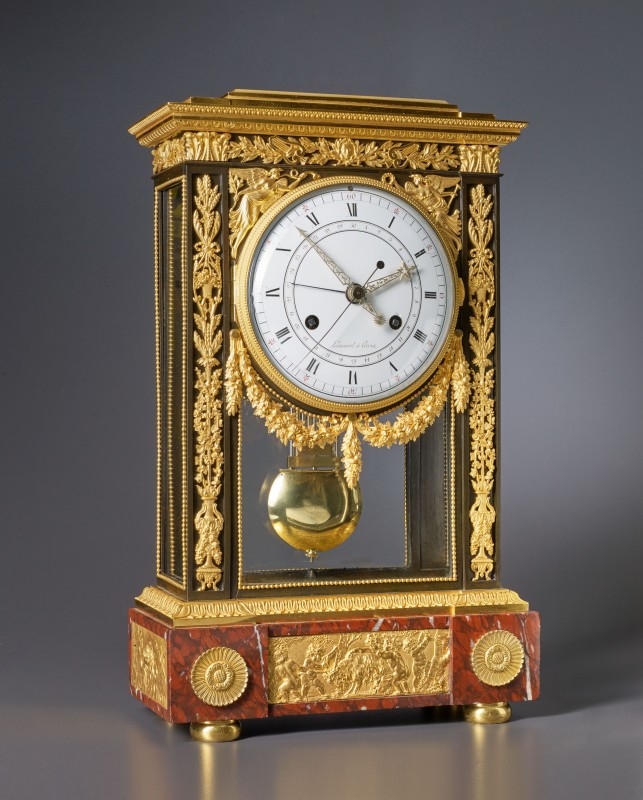 A Directoire table regulator of at least two weeks duration by Lamiral, Paris, date circa 1795