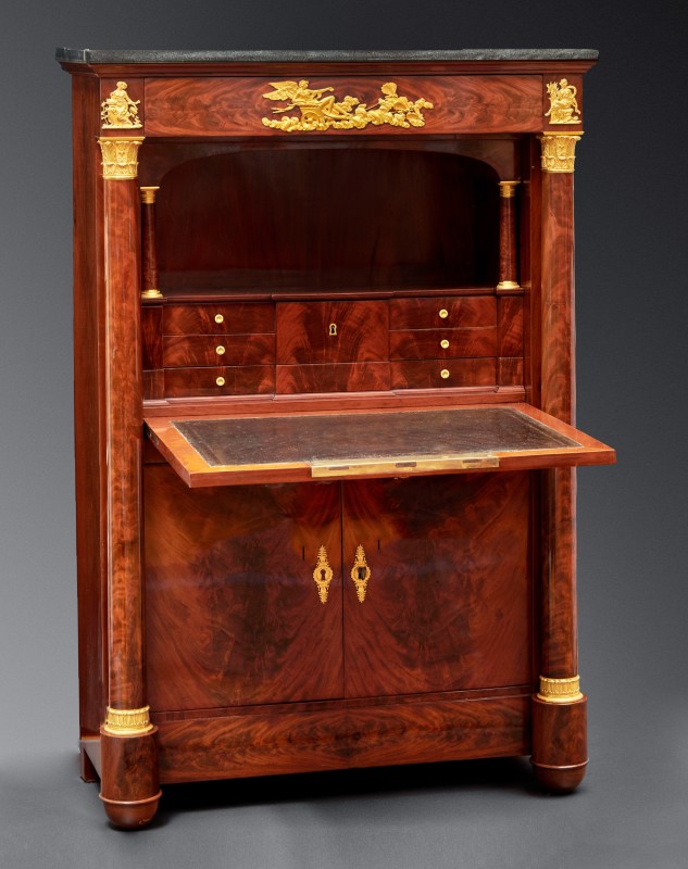 An Empire secrétaire à abattant attributed to Jacob-Desmalter et Cie with mounts attributed to either Pierre-Philippe Thomire or Claude Galle, Paris, date circa 1810-15