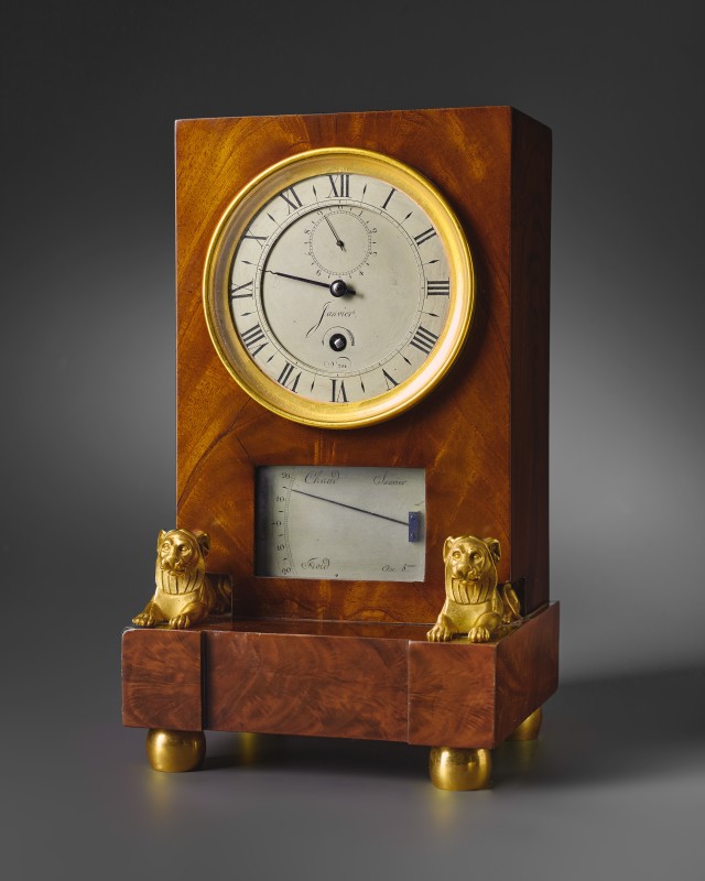 An Audience table regulator with thermometer by Antide Janvier, number 304, Paris, dated 1800