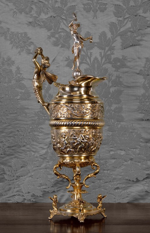 A nineteenth century silver-gilt ewer, Continental, date circa 1860-90