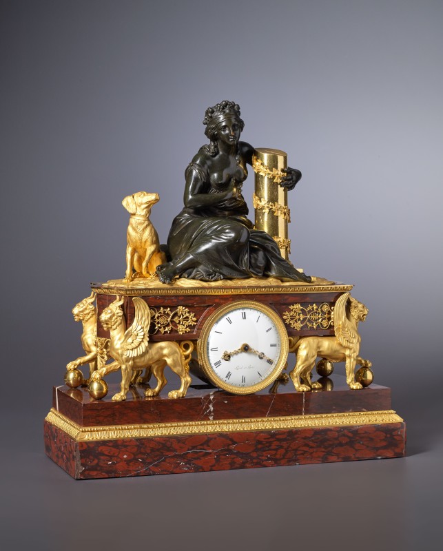 Levol, An Empire mantel clock by Levol and housed in a case attributed to either Pierre-Philippe Thomire or André-Antoine Ravrio, Paris, date circa 1810