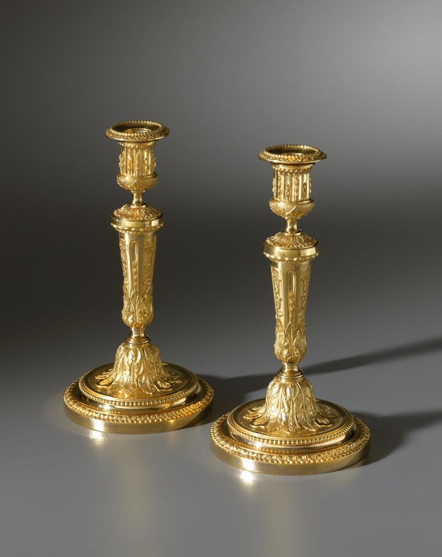 A pair of Louis XVI candlesticks, Paris, date circa 1775