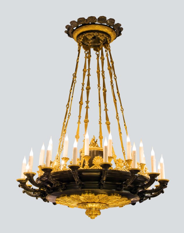 A Restauration thirty two lights chandelier, Paris, date circa 1820