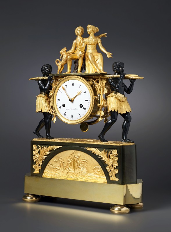 An Empire mantel clock of eight day duration by Pierre-Francois-Gaston Jolly, Paris, date circa 1800-05