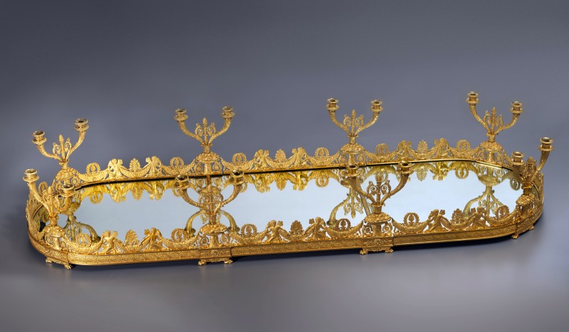 Pierre-Philippe Thomire, An Empire three-piece sixteen-light surtout de table by Pierre-Philippe Thomire, Paris, date circa 1810-20
