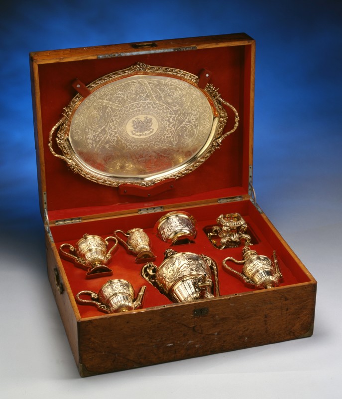 A Louis XVI Style seven-piece tea and coffee service by Jean-Baptiste-Gustave Odiot, Paris, date 1892