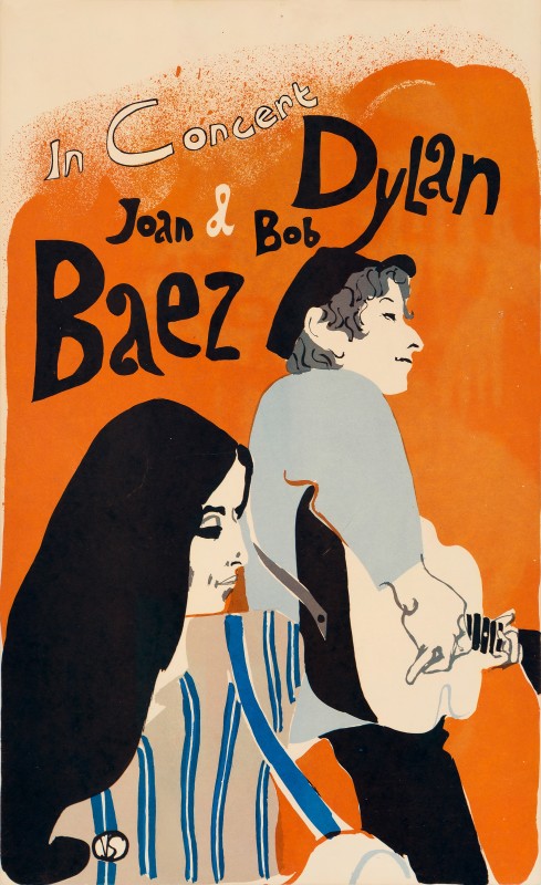 Eric Von Schmidt, Bob Dylan and Joan Baez, 1965