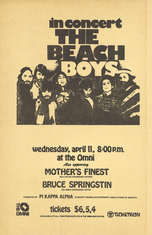 The Beach Boys and Bruce Springsteen, 1973