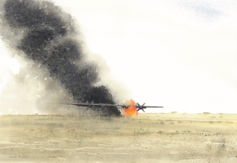C-130 Hercules hitting IED, Bost, Helmand