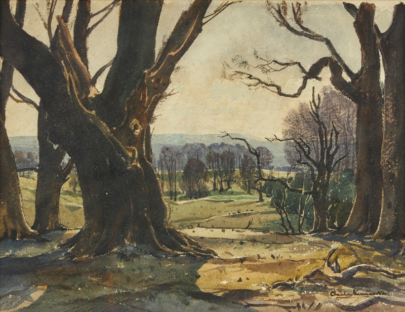 View from the 5th tee at Cowdray Golf Club, West Sussex, 1927