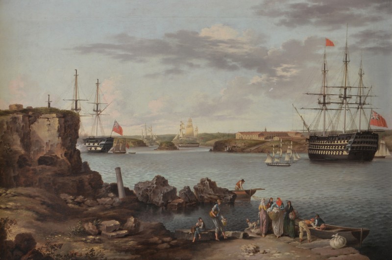 HMS Caledonia in Port Mahon