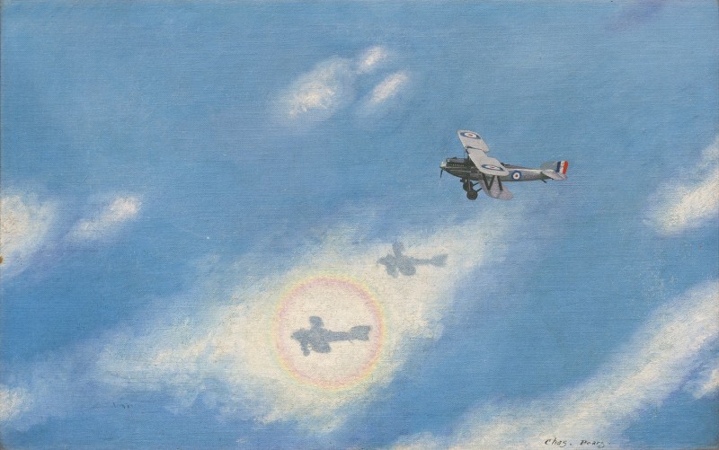 Wing Commander Norman Macmillan flying above cloud level