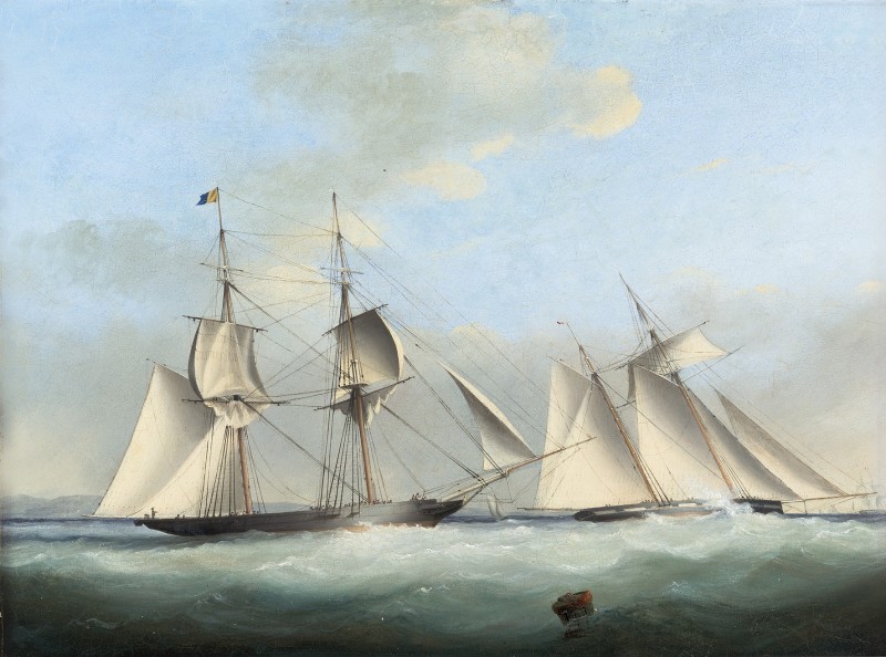 Nicholas Matthew Condy , The celebrated ‘1000-guinea match’ between Lord Belfast’s brig Waterwich and Mr Talbot’s schooner Galatea in September 1834