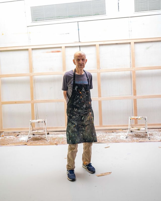 Alex Katz in his downtown studio, New York City, 2024. Photo: Naeem Douglas