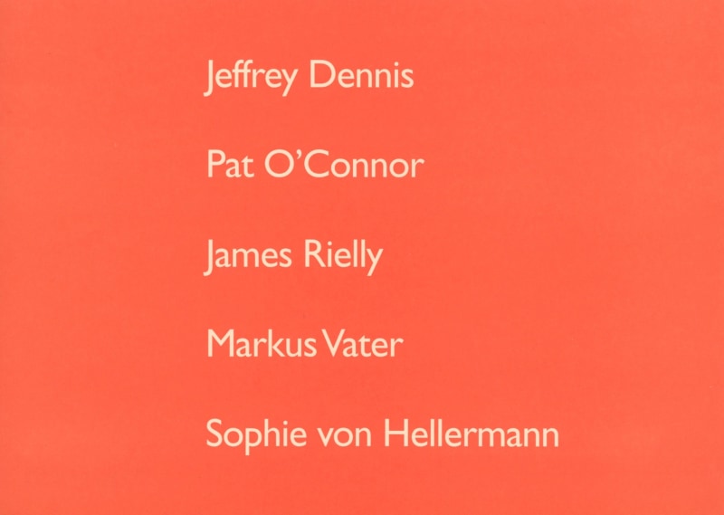 James Rielly - Jeffrey Dennis - Pat O’Connor – Sophie von Hellermann - Markus Vater