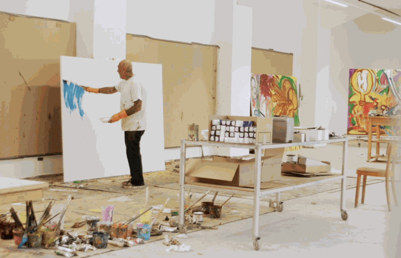 Armen Eloyan Paints In the Studio