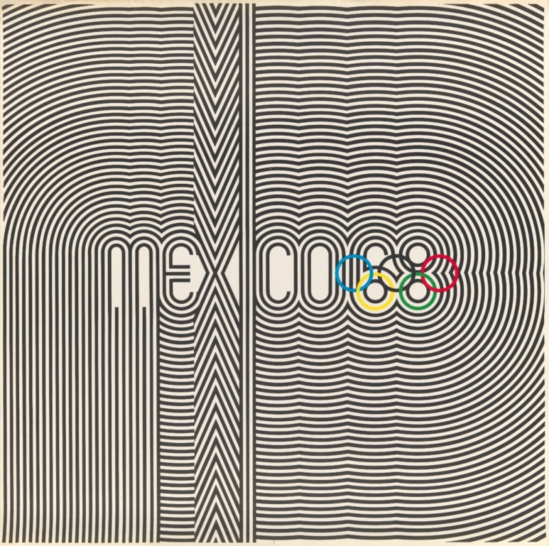 Eduardo Terrazas and Lance Wyman, Mexico City 1968 Summer Olympic Games poster, 1967 © IOC. Photo: Don Ross