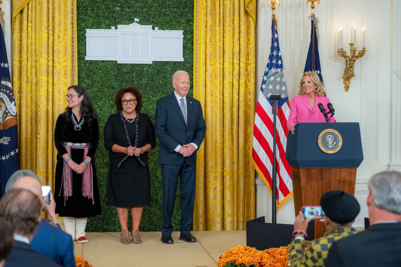 President Biden awards National Medal of Arts to artists including Mark Bradford, Carrie Mae Weems and Alex Katz